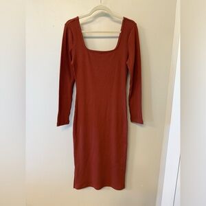 Lee Rust Long Sleeve Dress